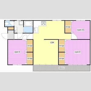 3LDK 間取り図