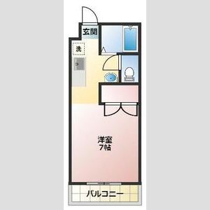 1DK 間取り図