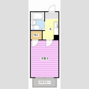 1K 間取り図