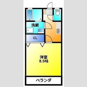 1K 間取り図