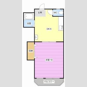 1DK 間取り図