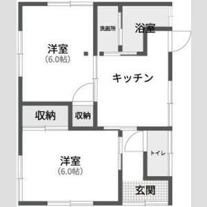 2DK 間取り図