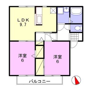 2LDK 間取り図