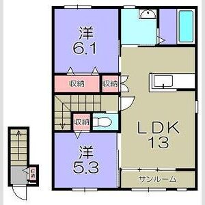 2LDK 間取り図