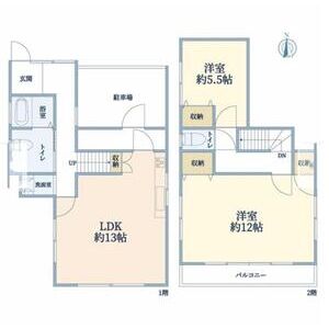 2LDK 間取り図