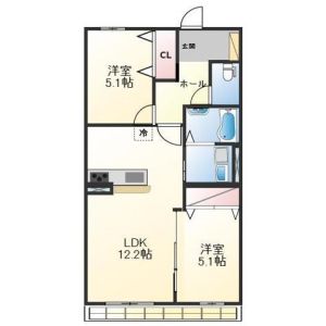 2LDK 間取り図