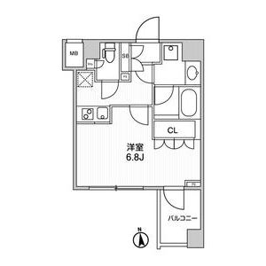 1K 間取り図