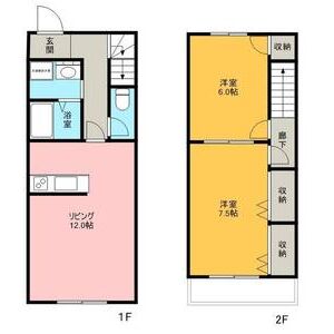 2LDK 間取り図