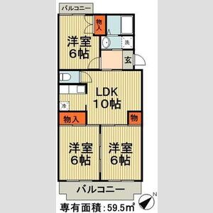 3LDK 間取り図