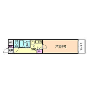 1K 間取り図