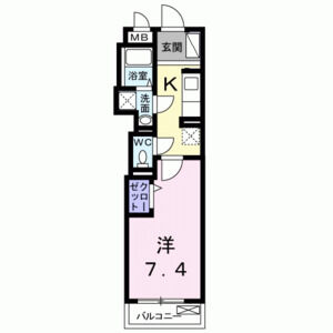 1K 間取り図