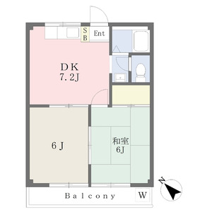 2DK 間取り図