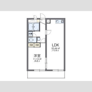 1LDK 間取り図