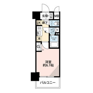 1K 間取り図