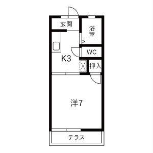 1K 間取り図