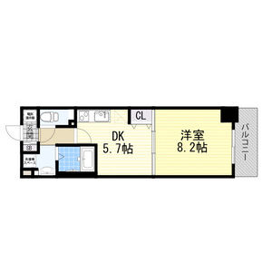 1DK 間取り図