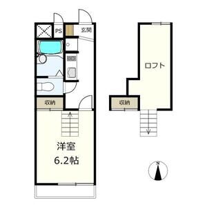 1K 間取り図