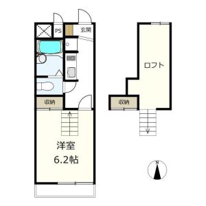1K 間取り図