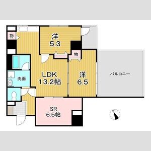 2LDK 間取り図