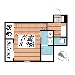 1K 間取り図