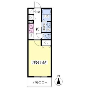 1K 間取り図