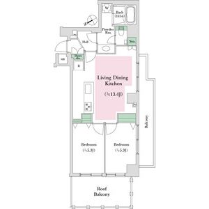 2LDK 間取り図