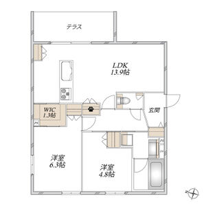 3LDK 間取り図