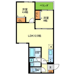 2LDK 間取り図