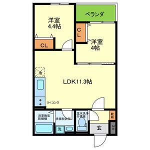 2LDK 間取り図