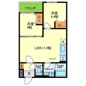 2LDK 間取り図