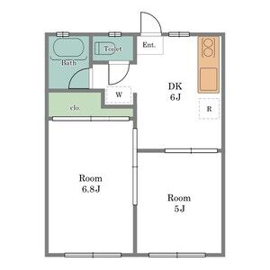2DK 間取り図