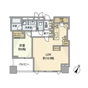 1LDK 間取り図