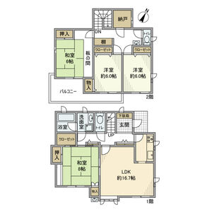 4LDK 間取り図