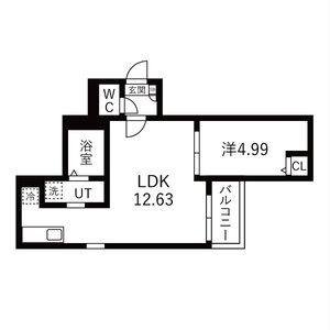 1LDK 間取り図
