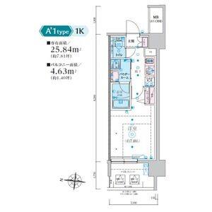 1K 間取り図