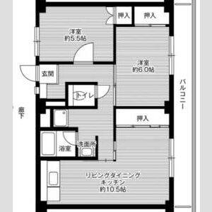 2LDK 間取り図