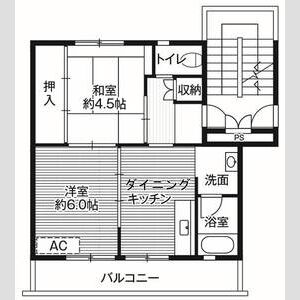 2DK 間取り図