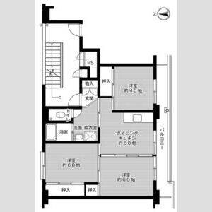3DK 間取り図