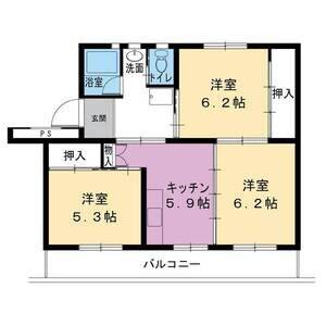 3DK 間取り図