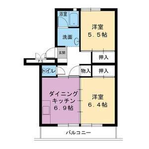2DK 間取り図