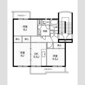 3DK 間取り図