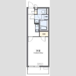 1K 間取り図