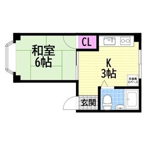 1K 間取り図