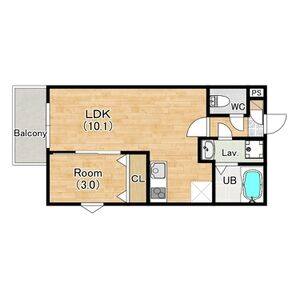 1LDK 間取り図