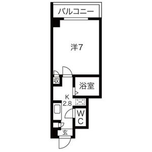 1K 間取り図