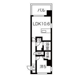 1LDK 間取り図