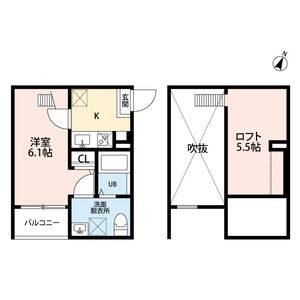 1K 間取り図
