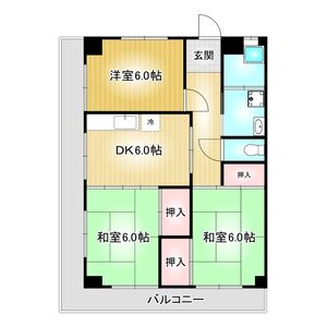 3DK 間取り図