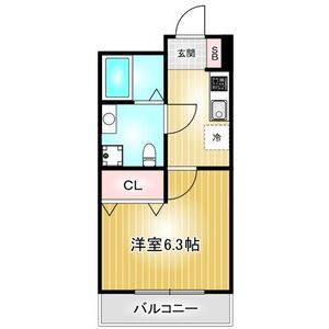 1K 間取り図