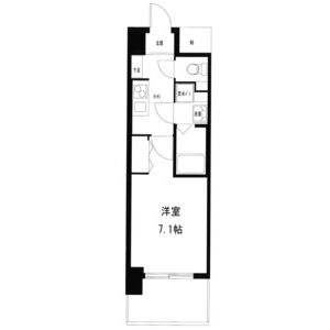 1K 間取り図